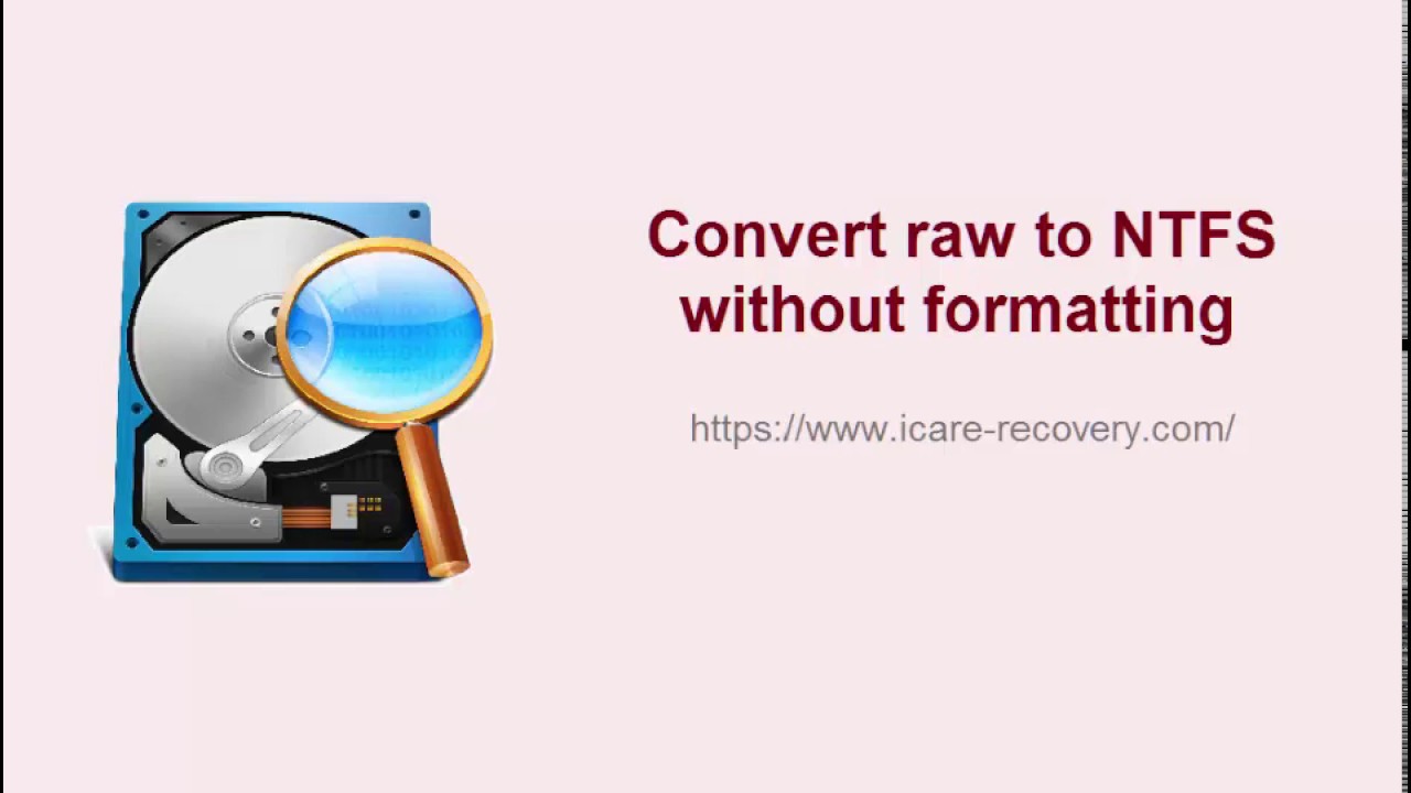 convert raw to ntfs command line