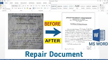 How to Repair Old Document in Microsoft Word | Old Document Convert to New Document in 2022
