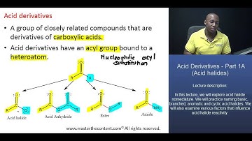 DAT: Nomenclature - Acid Derivatives Part 1 - Acyl halide nomenclature