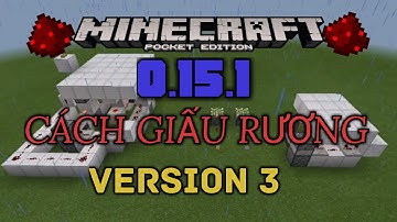 Minecraft PE 0.15.1 Redstone Tutorial: Cách giấu rương BÍ MẬT Version 3