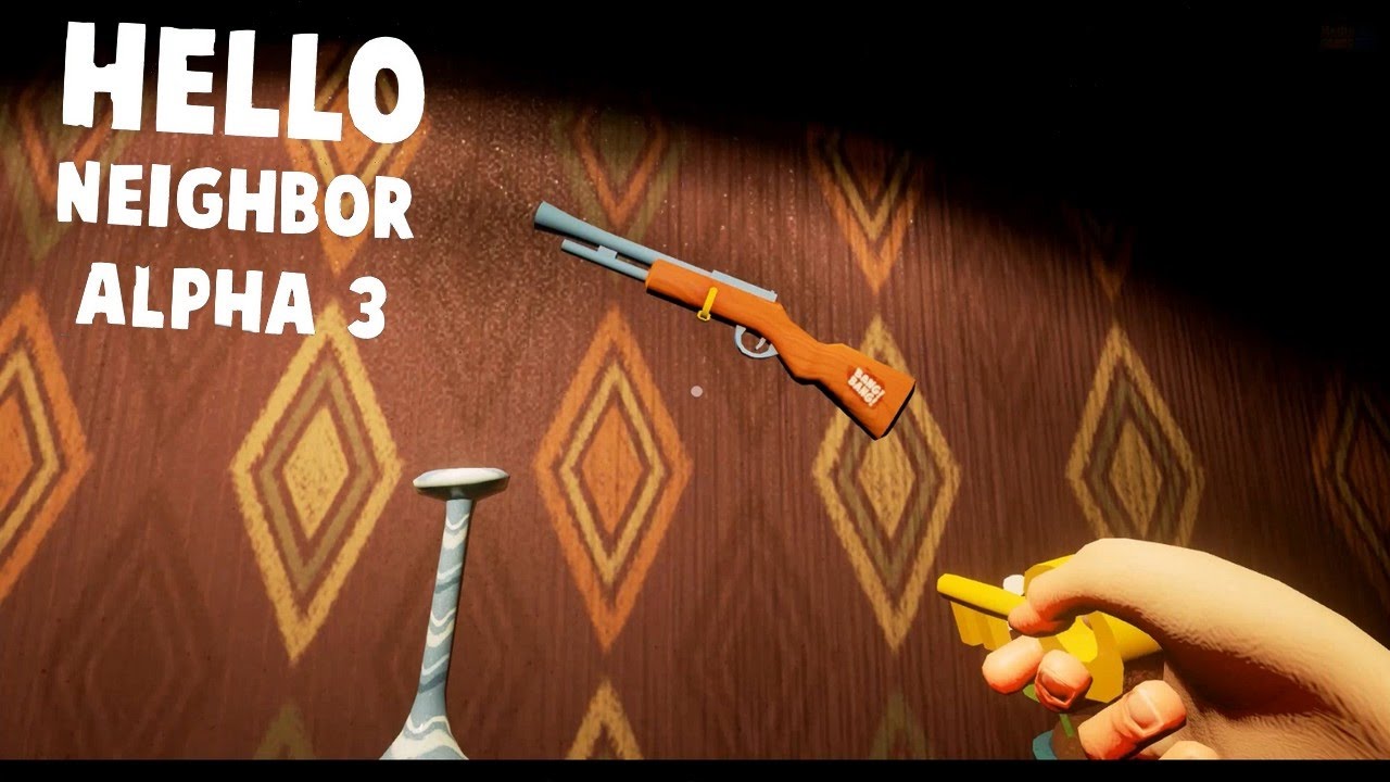 How To Get The Gun In Hello Neighbor SECRET GOLDEN KEY & GETTING THE GUN Hello Neighbor Alpha 3 Gameplay