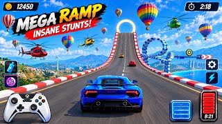 🔥 NEW MEGA RAMP CAR RACING EXTREME STUNTS & INSANE CRASHES 🔥 MEGA RAMP RACING PARKOUR screenshot 4
