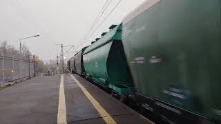24 октября 2025 г. Электровоз ВЛ10У-683 с Грузовым поездом Колпино