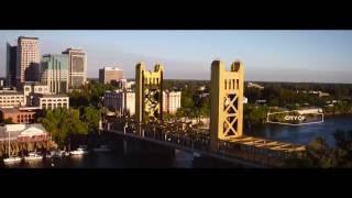 Sacramento Tower Bridge + Golden 1 Center in 4K (DJI INSPIRE 1 PRO X5) by PETE ALEXANDER 942 views 7 years ago 1 minute, 9 seconds