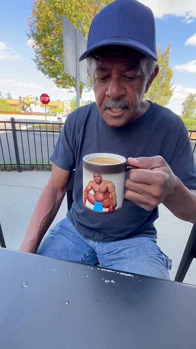 Enjoining a hot cup of coffee ☕️ 😂