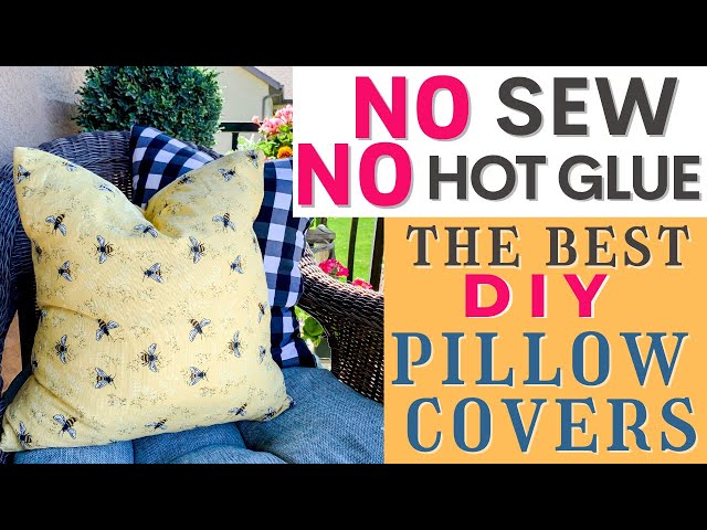 DIY No Sew Pillow Covers - Homey Oh My