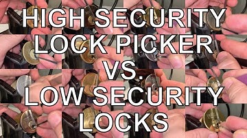 (16) High security lock picker VS. low security locks