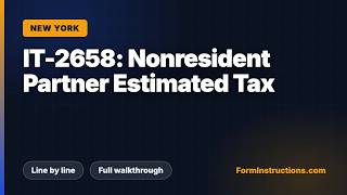 New York IT-2658: Nonresident Partner Estimated Tax