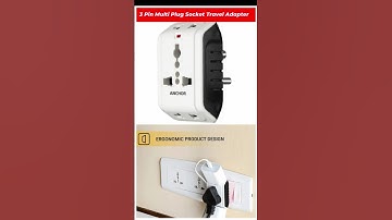3 Pin Multi Plug Socket Travel Adapter #shorts