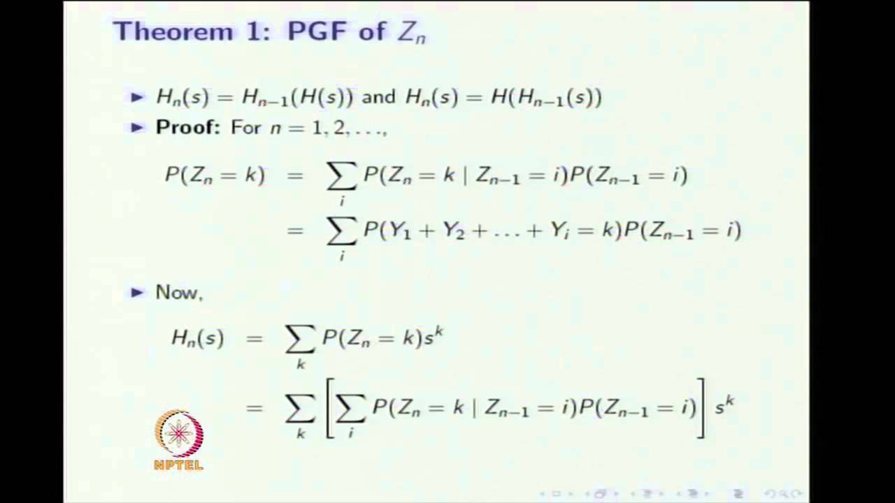 Mod-09 Lec-01 Galton-Watson Process