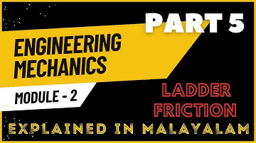 Ladder Friction | Module 2 | Part 5 | Problems | Engineering Mechanics | Target KTU