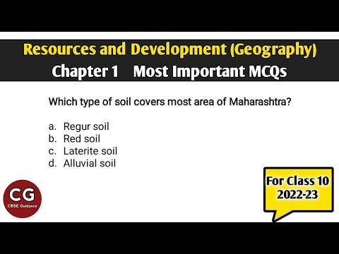 Resources and Development Class 10 Important MCQs for board exam