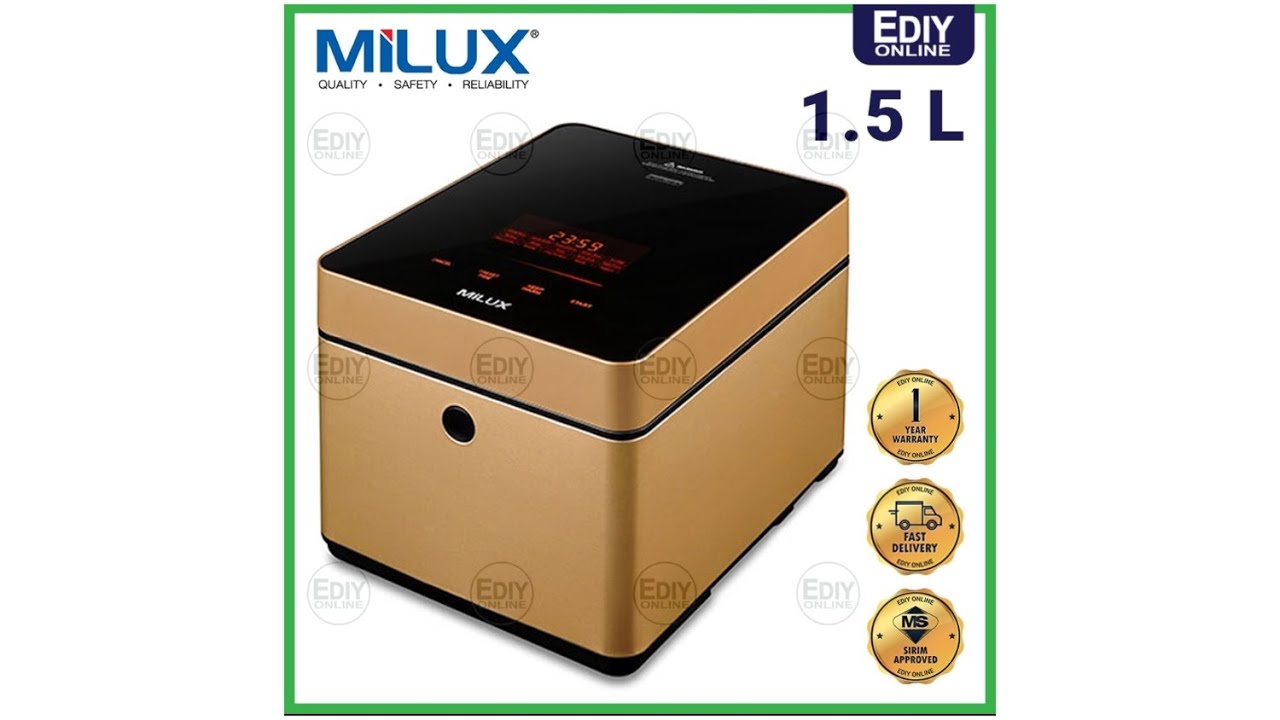 Milux MMRE3101GD Fuzzy Logic Rice Cooker (1.5L) Ceramic Inner Pot