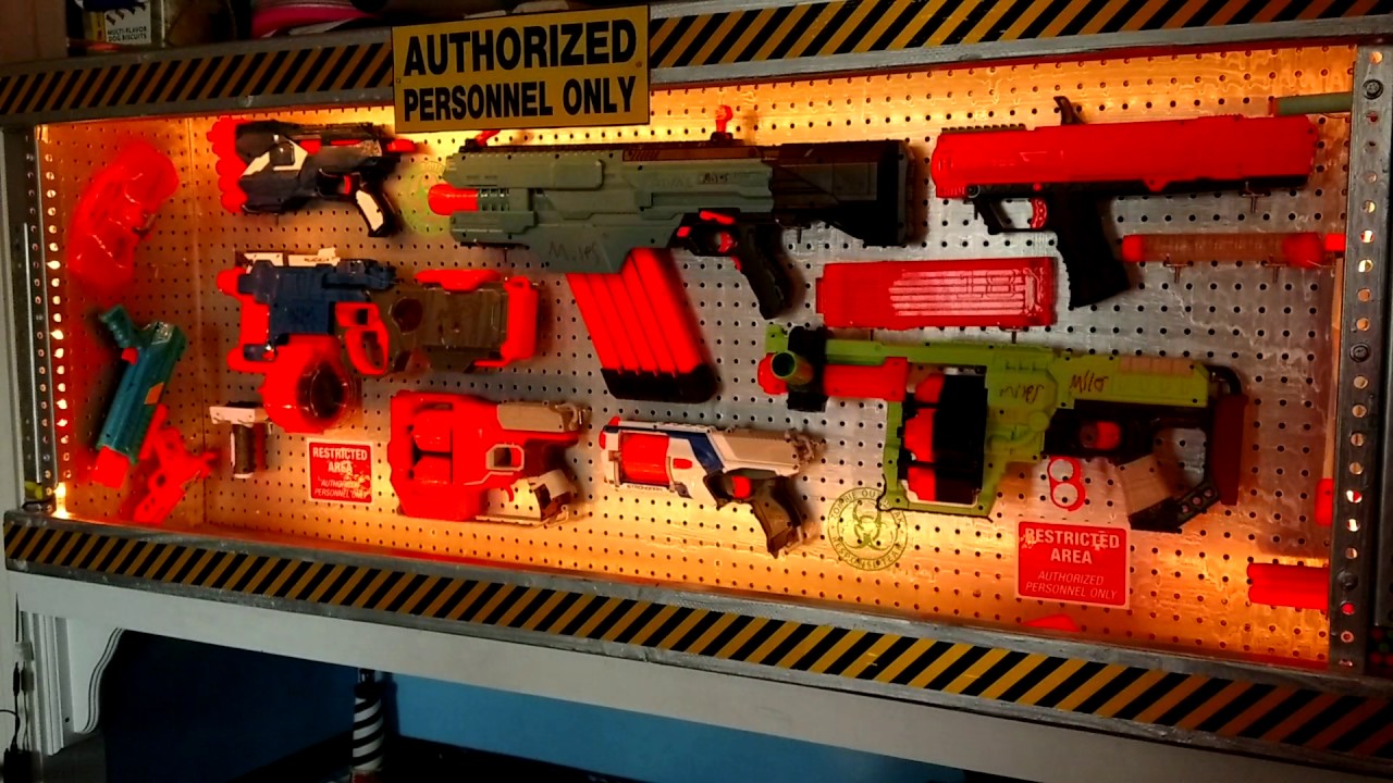 nerf wall rack