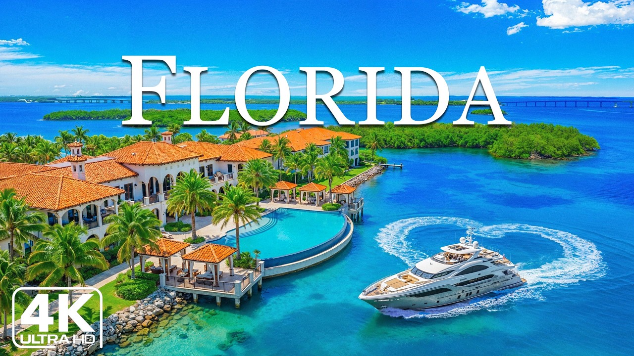FLORIDA 4K DRONE FOOTAGE | Sunlit Coastlines, Luxury Yachts & Endless Ocean Blues 🌊☀️🚤