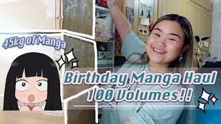 My BIGGEST Birthday Manga Haul EVER & Unboxing 100 Volumes!! ✿♥‿♥✿ // 45KG of Manga & 10% OFF too!