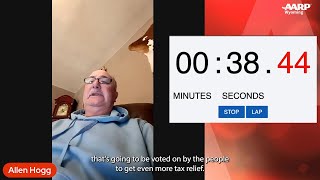 Allen Hogg and AARP Wyoming record a Video Voter Guide