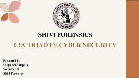 CIA Triad in Cyber Security | Cyber Forensics #cybersecurity
