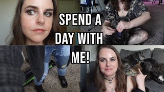 coffee spill disaster + trying a dark smokey eye + new dog stuff ~ daily vlog