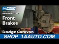 How To Replace Front Brakes 2001-03 Chrysler Voyager