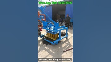 diesel engine egg laying brick maker, movable concrete block machine work video  #machine  #building