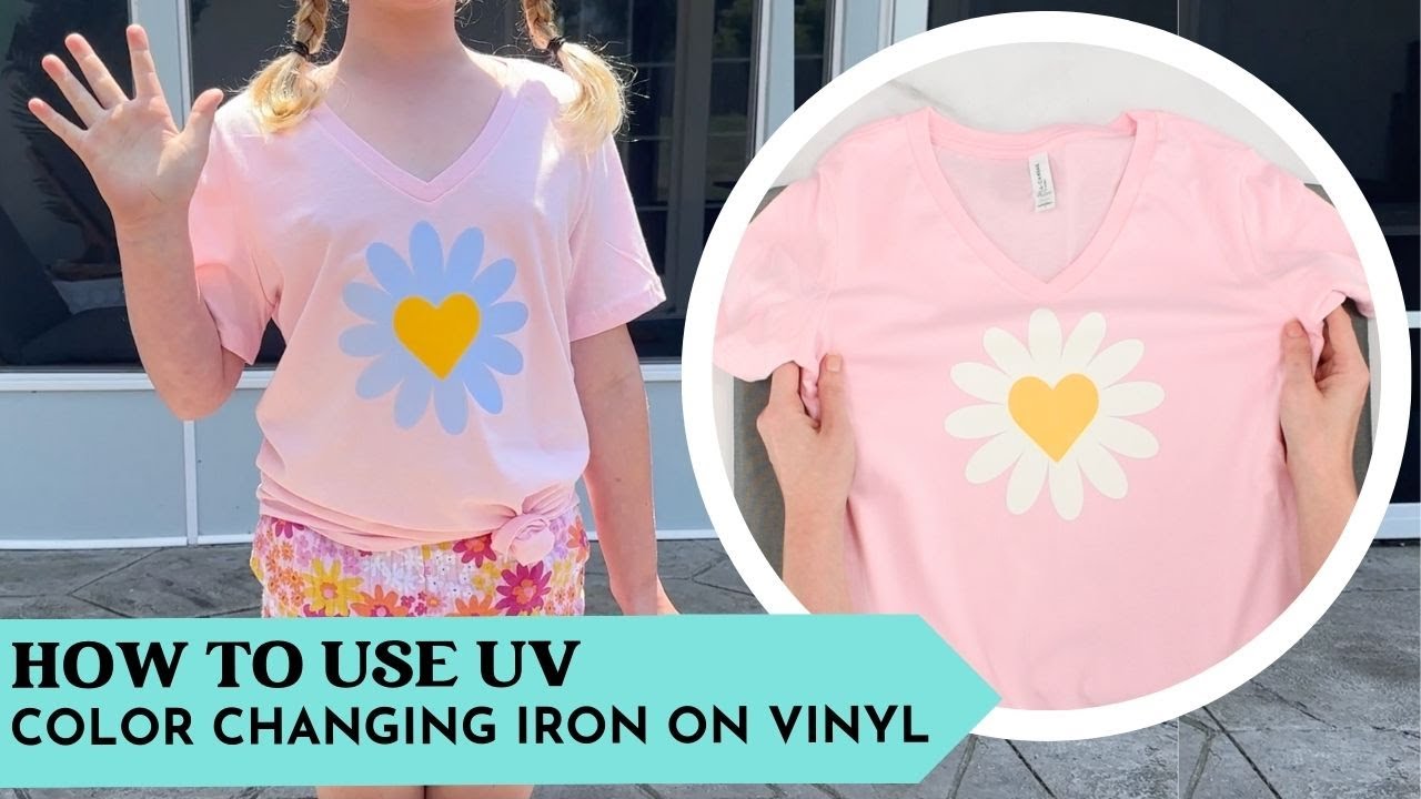 Cricut UV-Activated Color-Changing Iron-On HTV in White - Blue