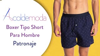 Patronaje de BOXER TIPO SHORT PARA HOMBRE  DIY  Paso a paso