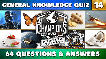 Pub Quiz 14 : 64 General Knowledge TRIVIA Questions! Film, Idioms, History, Robots and More!