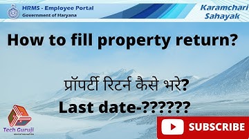 How to fill property return in haryana # प्रॉपर्टी रिटर्न कैसे भरे