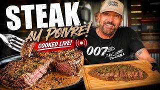 Cooked live steak Au poivre | Reverse Seared | Amazing Recipe, Prime Day Deal From Cooker King!