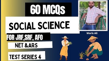 Test Series- 4 Of  Social Science For ICAR-JRF,SRF, NET and AFO