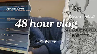 First Vlog || Starting a podcast, Japanese studies, health flare-up!
