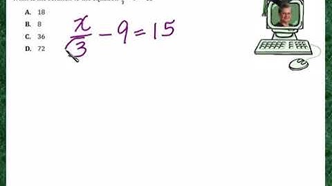Praxis Application ALG081  Solve linear equation