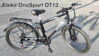 E-bike ONESPORT OT13 48v 250w Brushless 25km/h - Review and Test