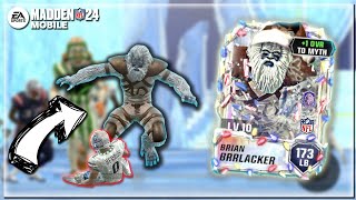 THIS MYTHIC YETI IS UNSTOPABLE!! MADDEN MOBILE 24 MYTHIC BRIAN BRRLACKER GAMEPLAY!!