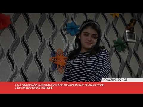 მე-20 კადრირებული ბრიგადის სამხედრო მოსამსახურეების წინასაახალწლო აქცია მრავალშვილიან ოჯახებში