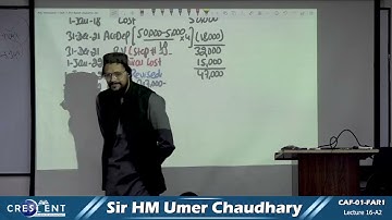 CAF 01 FAR1 Lecture 16 A2 Sir Umer Online Free | Crescent College | CA Pakistan Platform