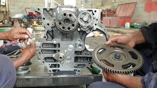 توضيب محرك ديزل ايسوزو . عمرة محرك ديزل . How to rebuild the Isuzu 4hk1 diesel engine