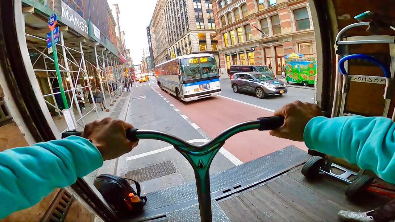 Jumping off Trucks on Broadway 2 YouTube