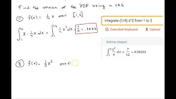 Expected Value or Mean of a Probability Density Function