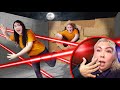 ESCAPING JAIL THROUGH 100 LAYERS OF CARDBOARD AND LASERS!