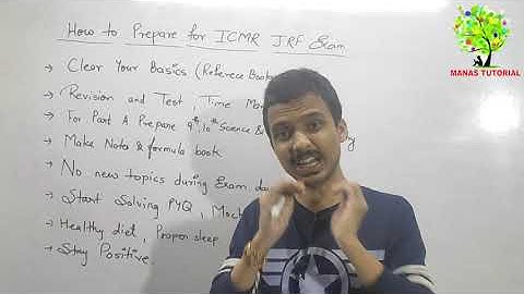 How to Prepare for ICMR JRF Exam | important topics for ICMR JRF Exam |Manas Mishra