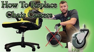 How to Replace Office Chair Casters  Full Install Video