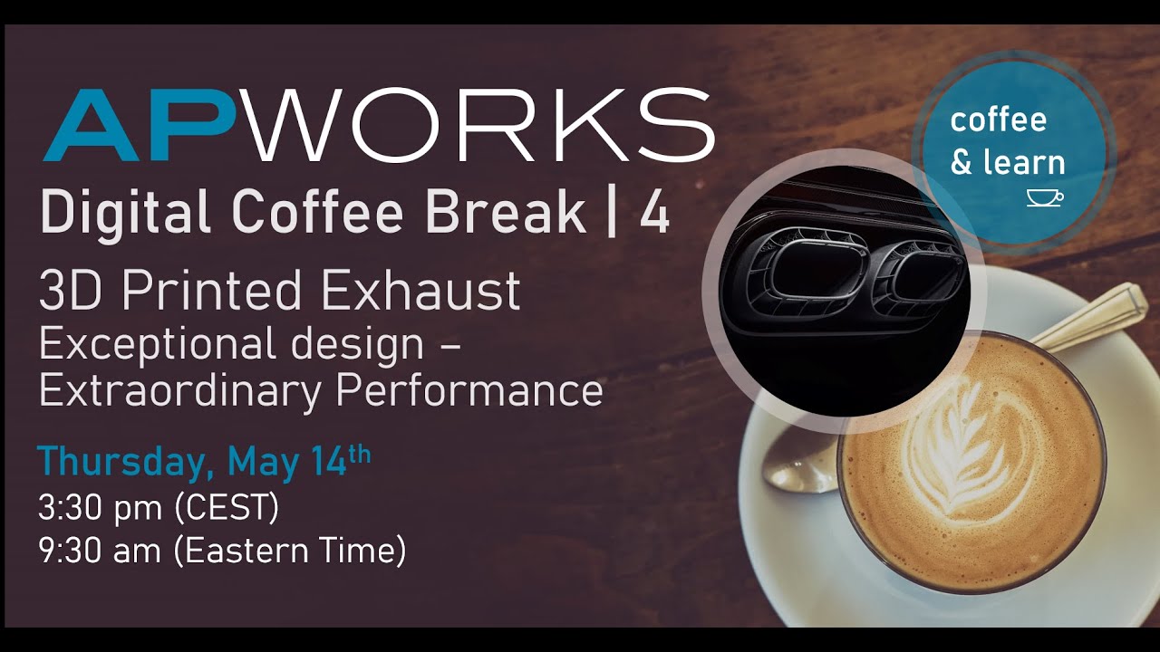 The 3D printed exhaust tailpipe for the Bugatti Chiron Pur Sport.