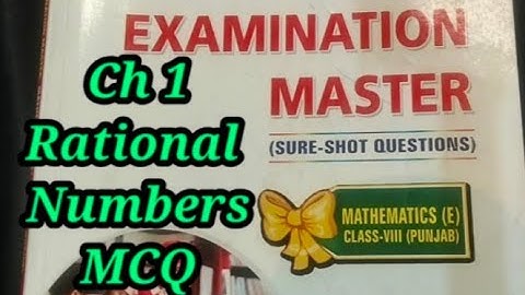 Class 8th Maths solutions Ch 1 Rational Numbers( MCQ).PSEB/ CBSE/ NCERT BOARD. SUBSCRIBE 🙏 LIKE 👍