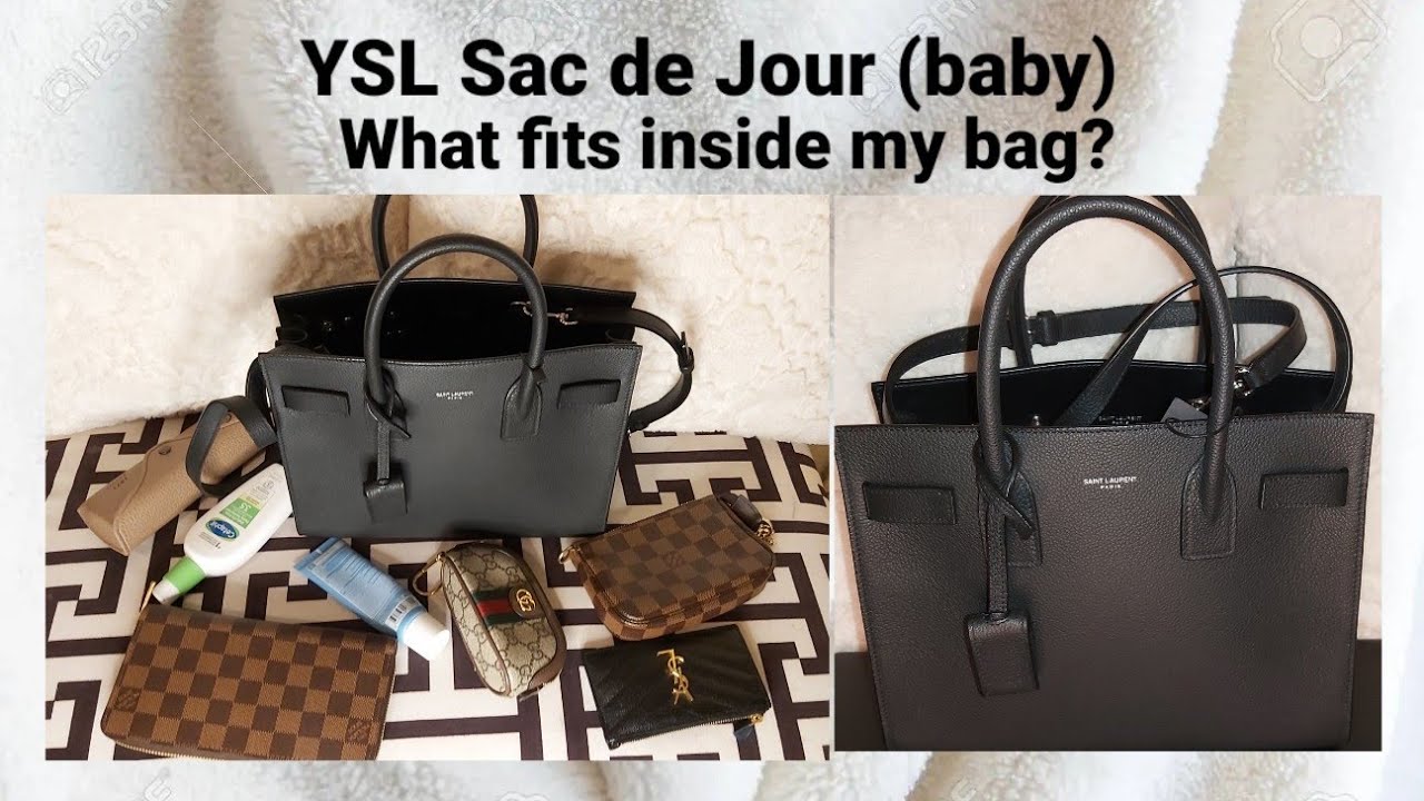 What fits inside my YSL Sac de Jour (baby size)? 