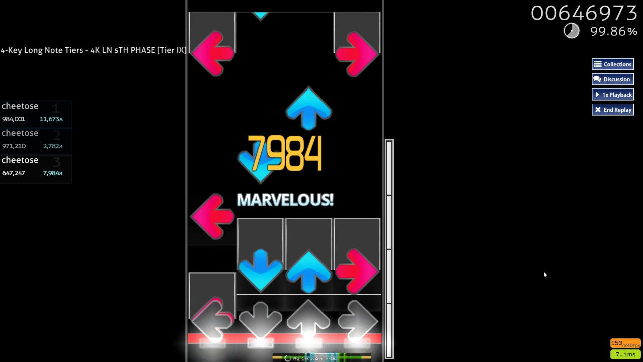 (Osu!mania) 4K LN Tier IX 2miss - YouTube
