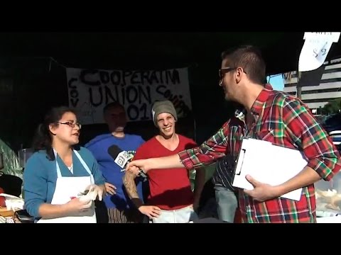 ¡Qué trabajador!: Seba dijo presente en el acto por el 1º de mayo / 2