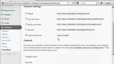 Video 4   How to Change Your Permalinks Structure