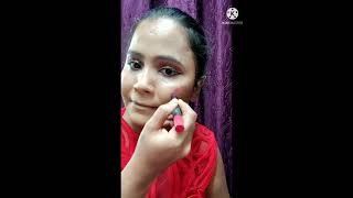 Red soft look makeup //bhavana makeover screenshot 2